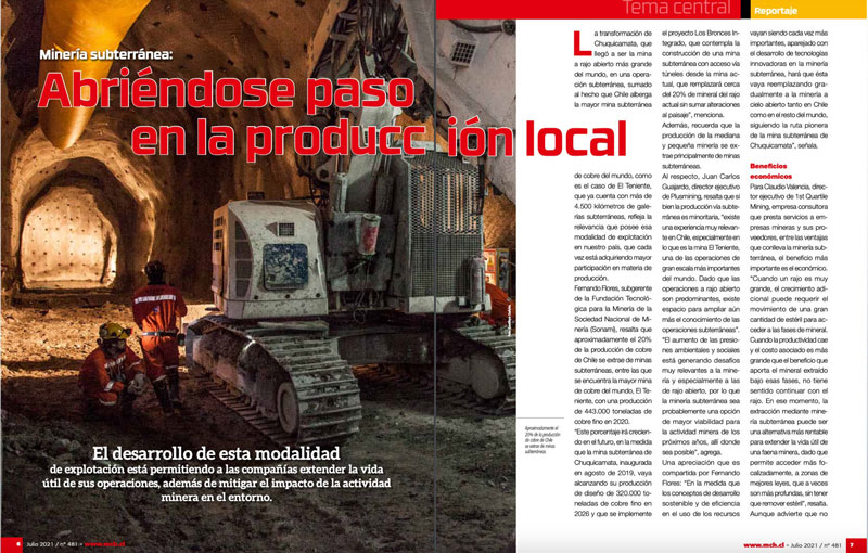 Reportaje Mineria subterranea