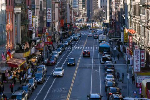 ciudad de china con calles y edificios